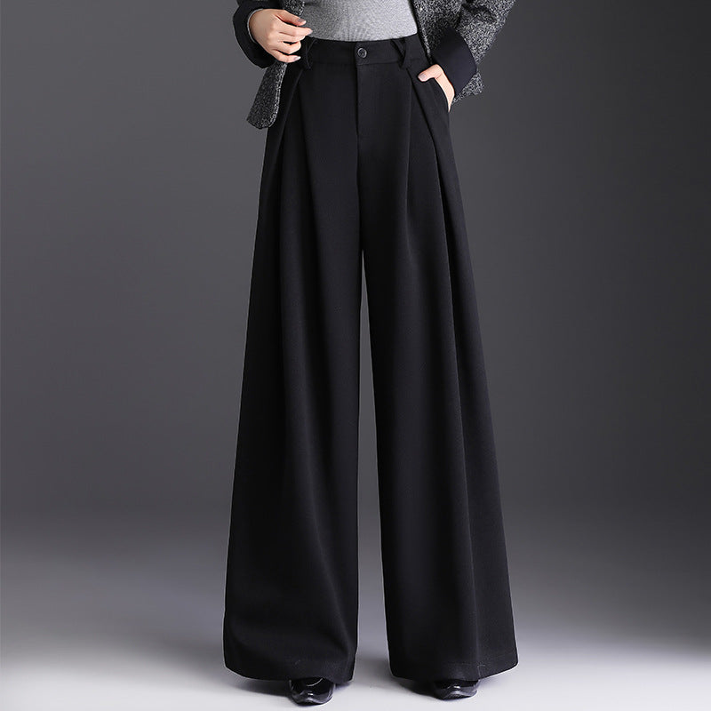 Image of Amanda | Women's High-Waisted Pleated Wide Leg Pants