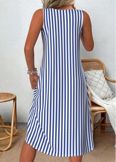 Image of Diane | Women's Sleeveless A-Line Midi Dress