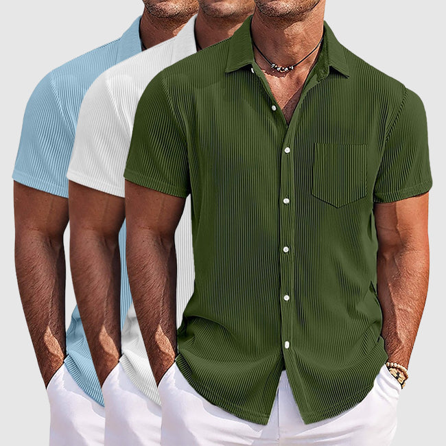 Image of Easton | Men's Short Sleeve Button-Down Shirt