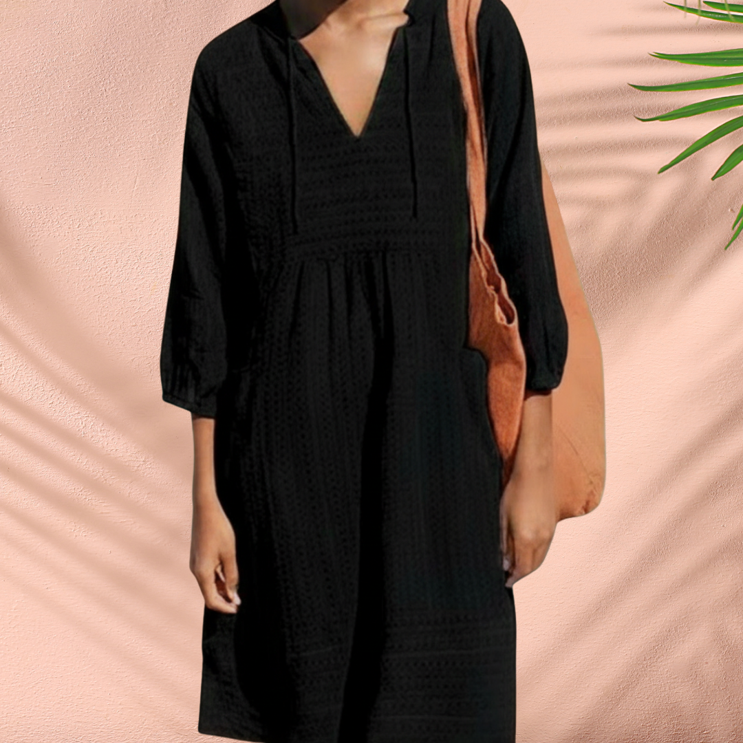 Image of Elizabeth | Women's V-Neck Midi Dress