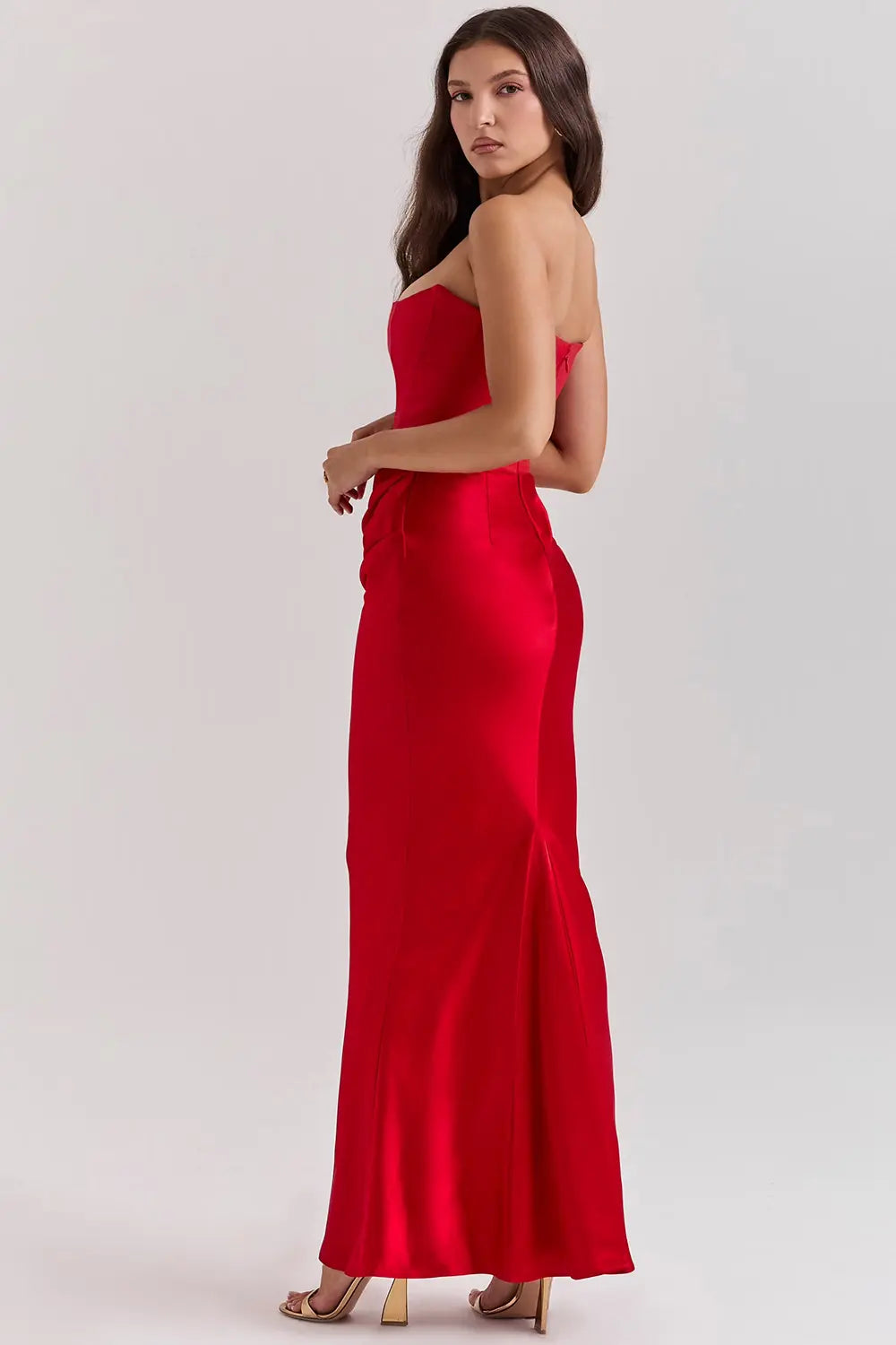 Image of Emily | Women's Strapless Bodycon Maxi Dress