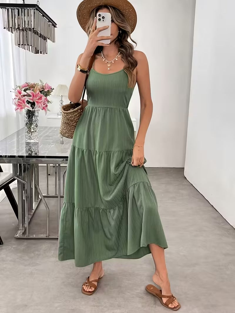 Image of Fiona | Women's Sleeveless A-Line Maxi Dress