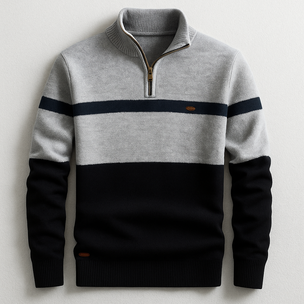 Image of Isaac | Men's Quarter Zip Pullover Sweater