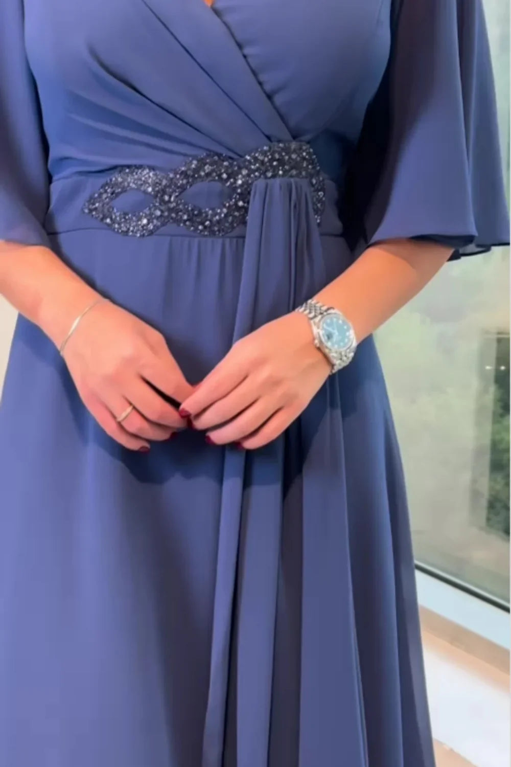 Image of Jemma | Women's V-Neck Wrap Midi Dress