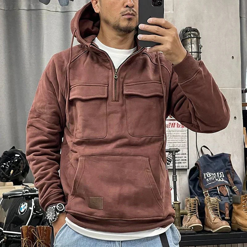 Image of Jesse | Men's Half-Zip Pocket Hoodie