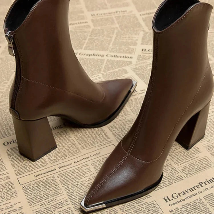 Image of Joy | Women's Heeled Pointed Toe Ankle Boots