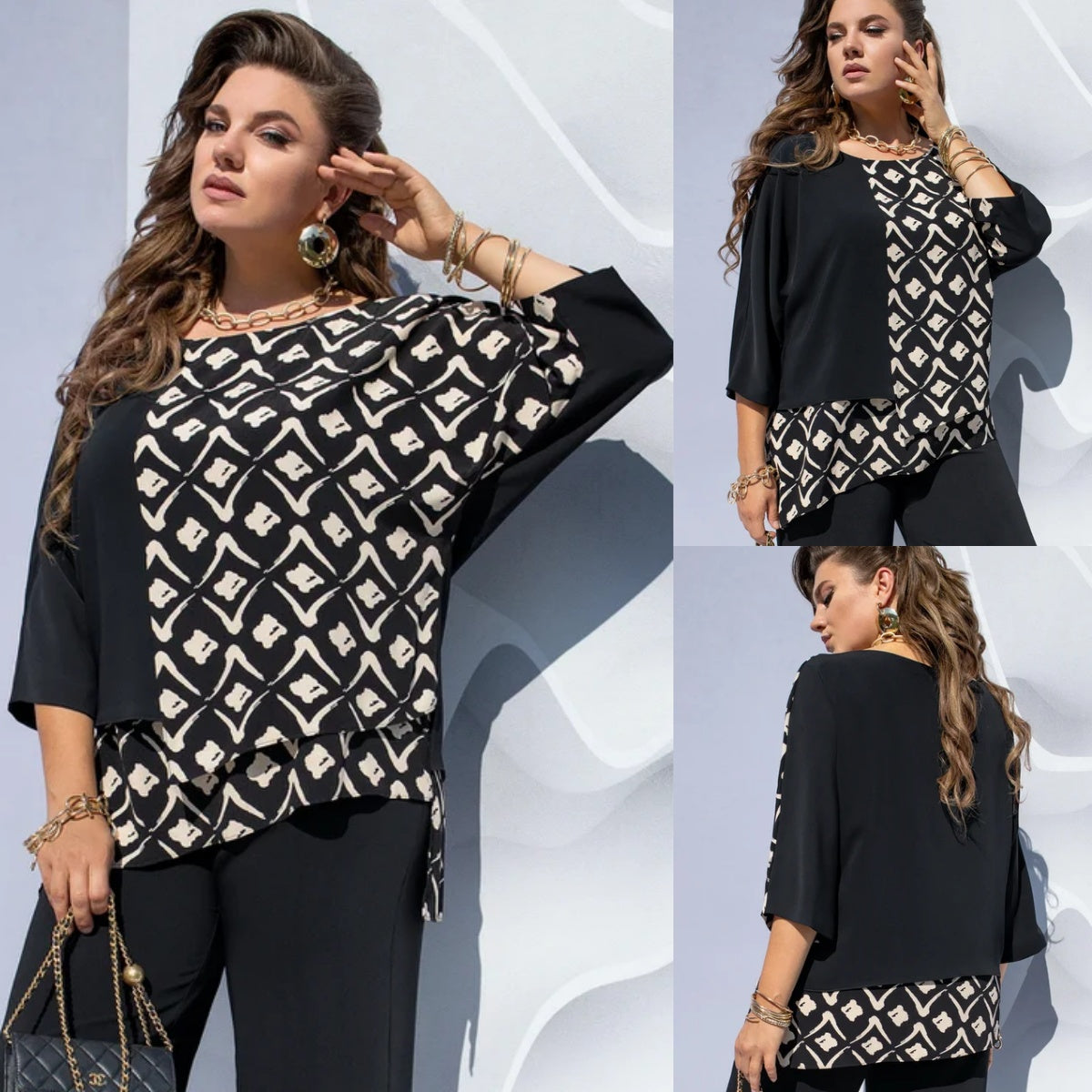 Image of Joyce | Women's Plus Size Relaxed Fit Blouse
