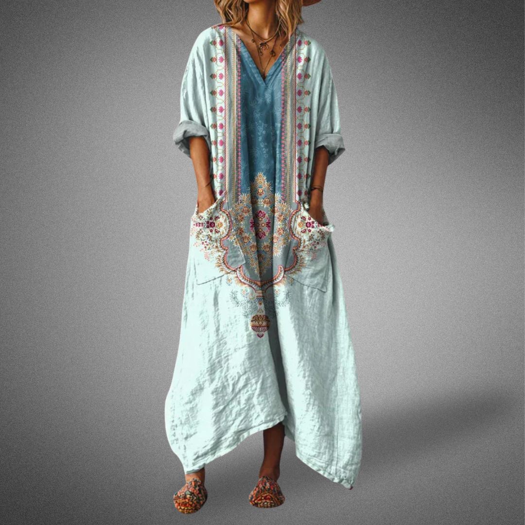 Image of Judith | Women's V-Neck Maxi Dress