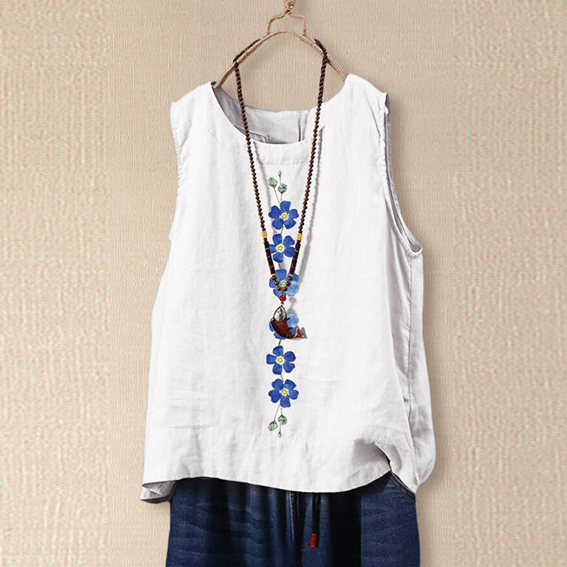 Image of Kate | Women's Sleeveless Floral Blouse