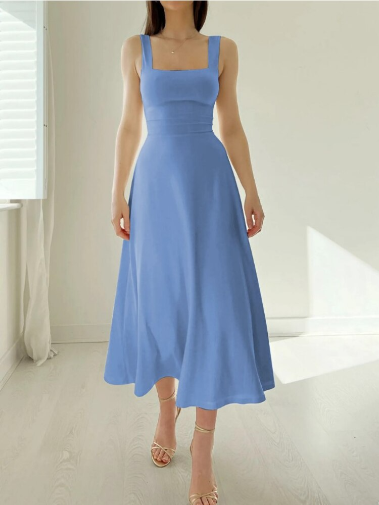 Image of Kay | Women's Sleeveless A-Line Midi Dress