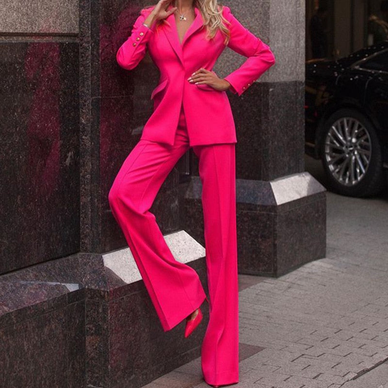 Image of Kelsey | Women's Single Button Blazer Suit