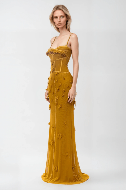 Image of LaVonda | Women's Strapless Corset Maxi Dress