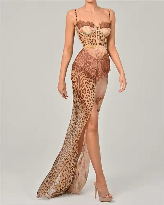 Image of Leila | Women's Spaghetti Strap Maxi Dress