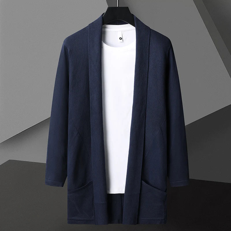 Image of Liam | Men's Open Front Long Sleeve Cardigan