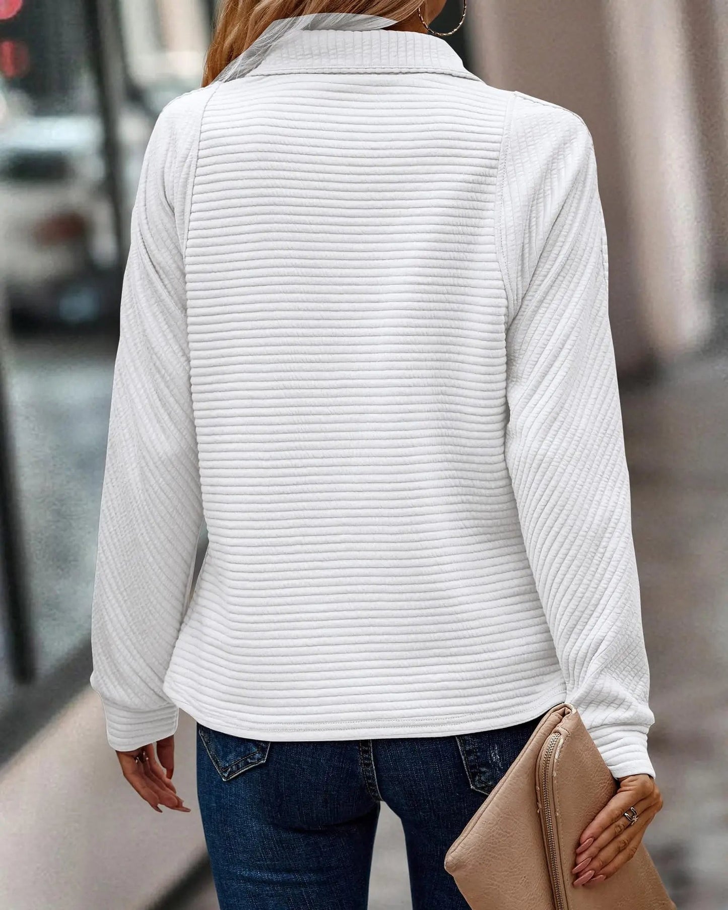 Image of Lillian | Women's Quarter Zip Pullover Sweater