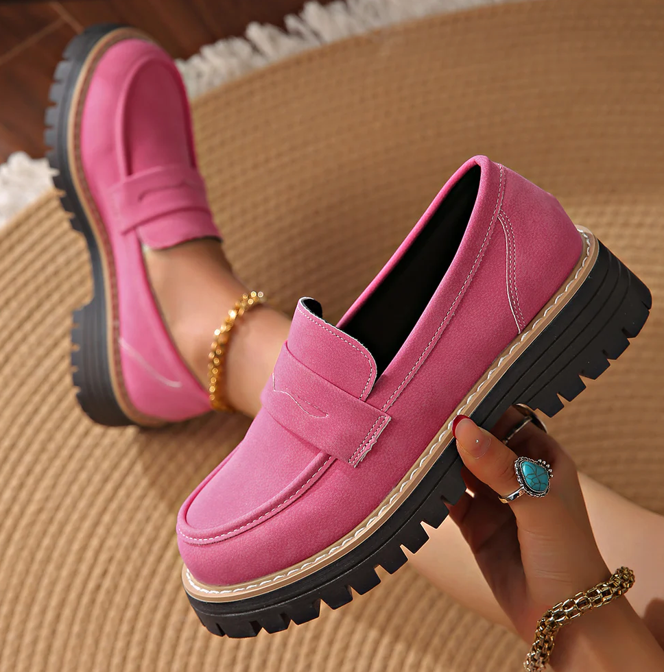 Image of Lisa | Women's Slip-On Lug Sole Loafers