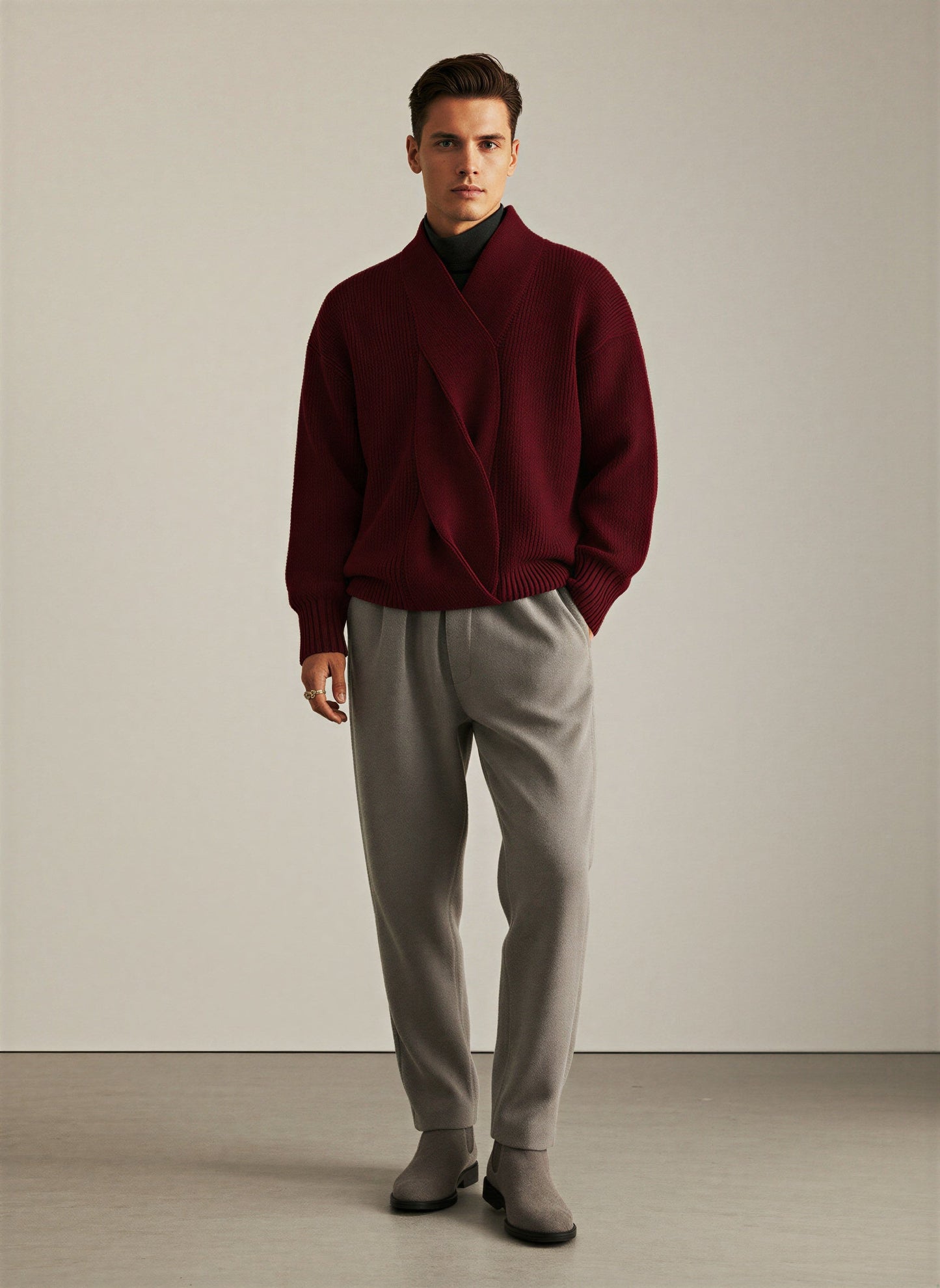 Image of Louie | Men's Wrap Knit Sweater