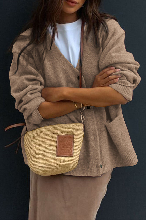 Image of Natalie | Women's V-Neck Button-Front Cardigan