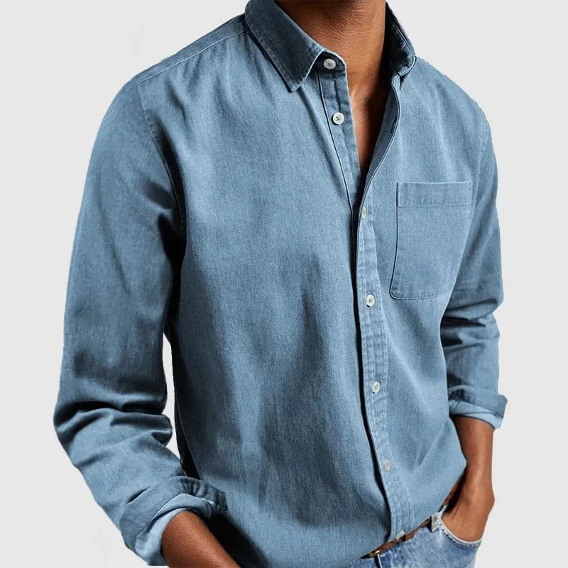 Image of Nate | Men's Long Sleeve Button-Down Casual Shirt
