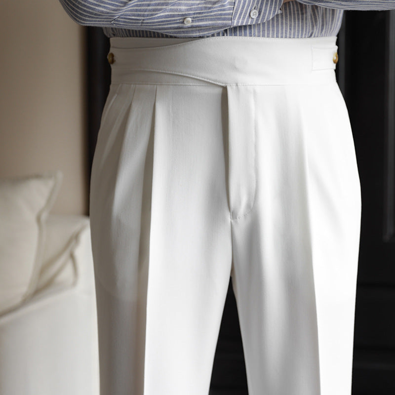 Image of Robin | Men's High-Waisted Pleated Dress Pants