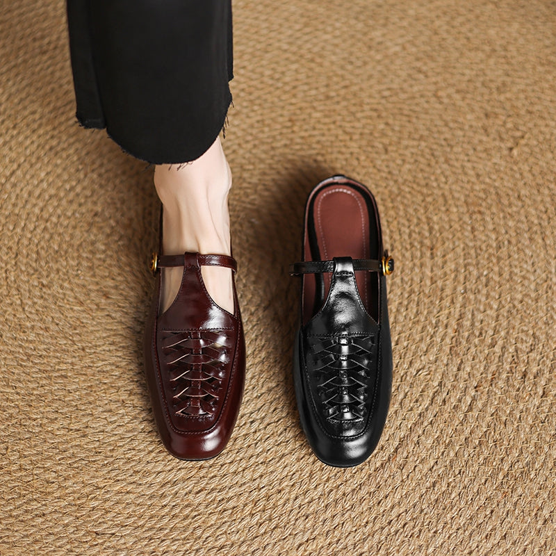 Image of Ruth | Women's T-Strap Slip-On Mules