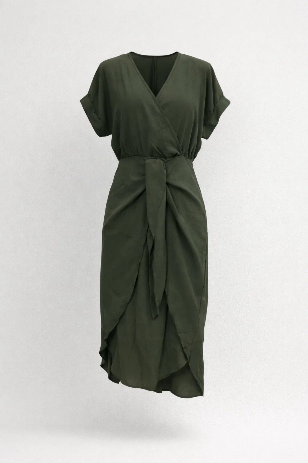 Image of Savannah | Women's V-Neck Wrap Midi Dress
