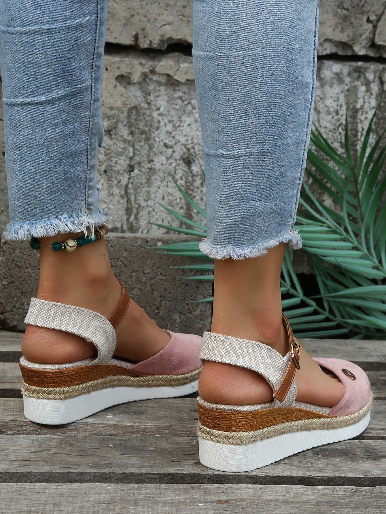 Image of Tasha | Women's Ankle Strap Espadrille Wedge Sandals