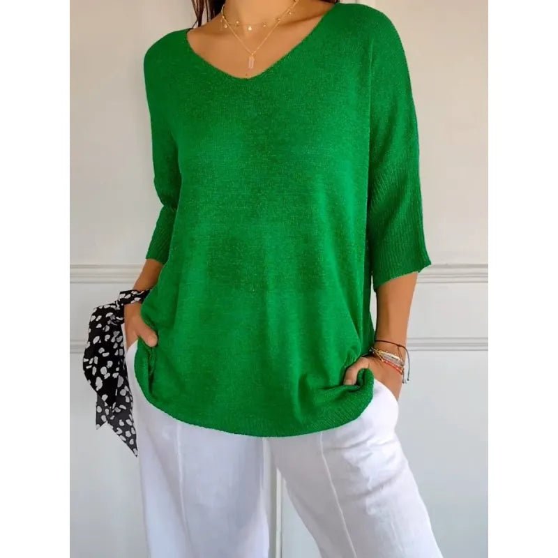 Image of Tessa | Women's V-Neck Knit Top