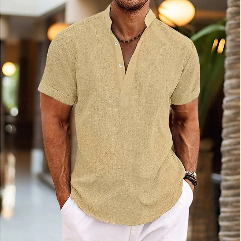 Image of Wilson | Men's Short Sleeve Henley Shirt