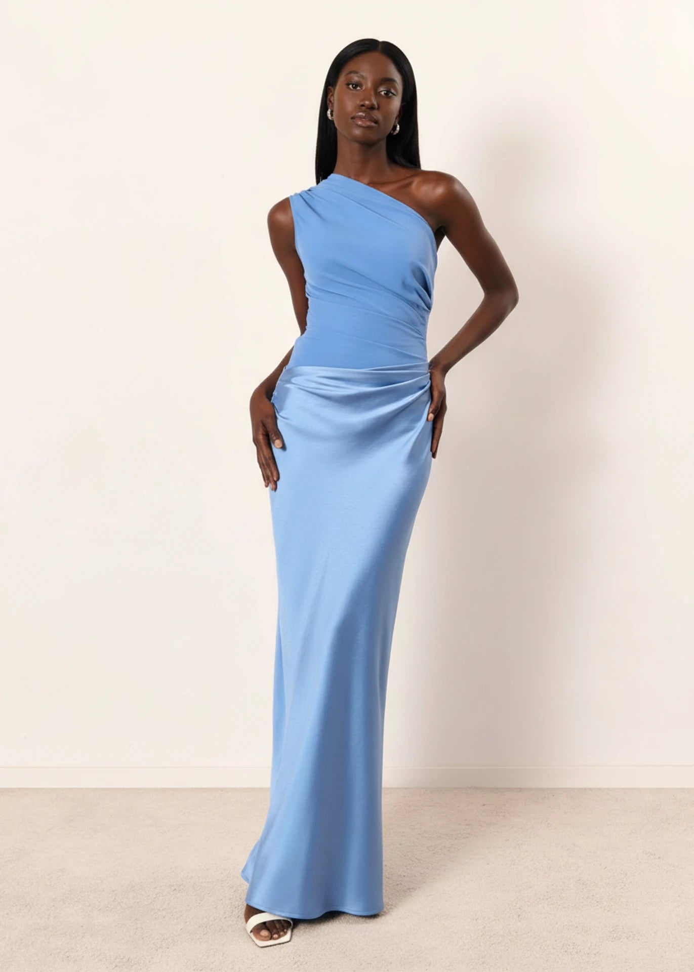 Women's One Shoulder Evening Maxi Dress