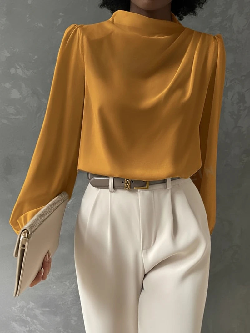 Women's Draped Neck Blouse