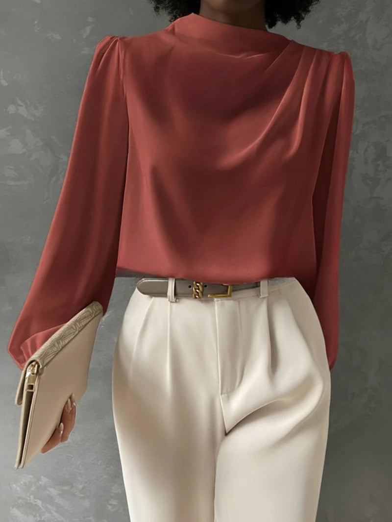 Women's Draped Neck Blouse
