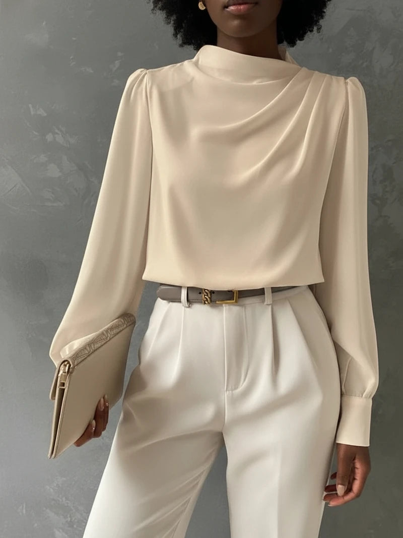 Women's Draped Neck Blouse