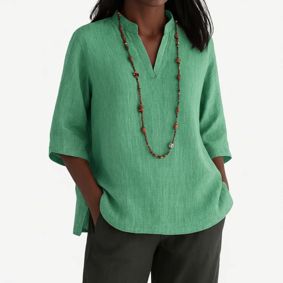 Women's Relaxed-Fit Tunic Blouse