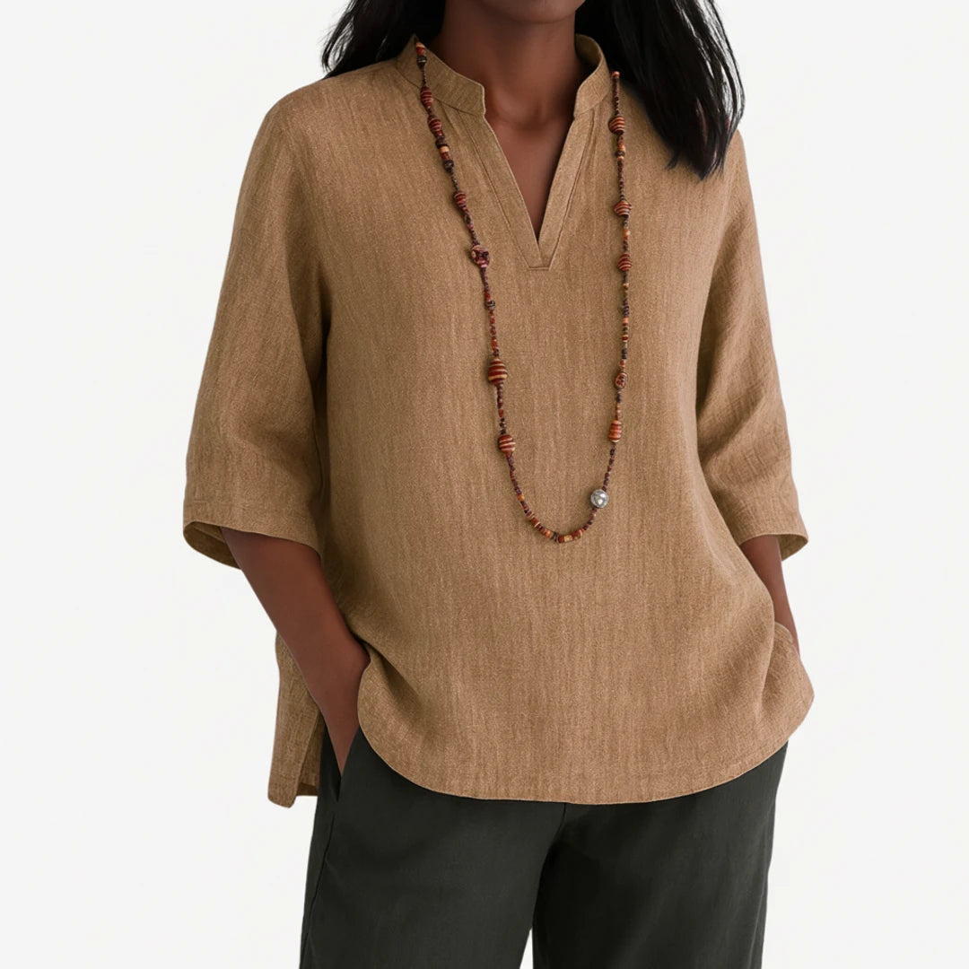 Women's Relaxed-Fit Tunic Blouse