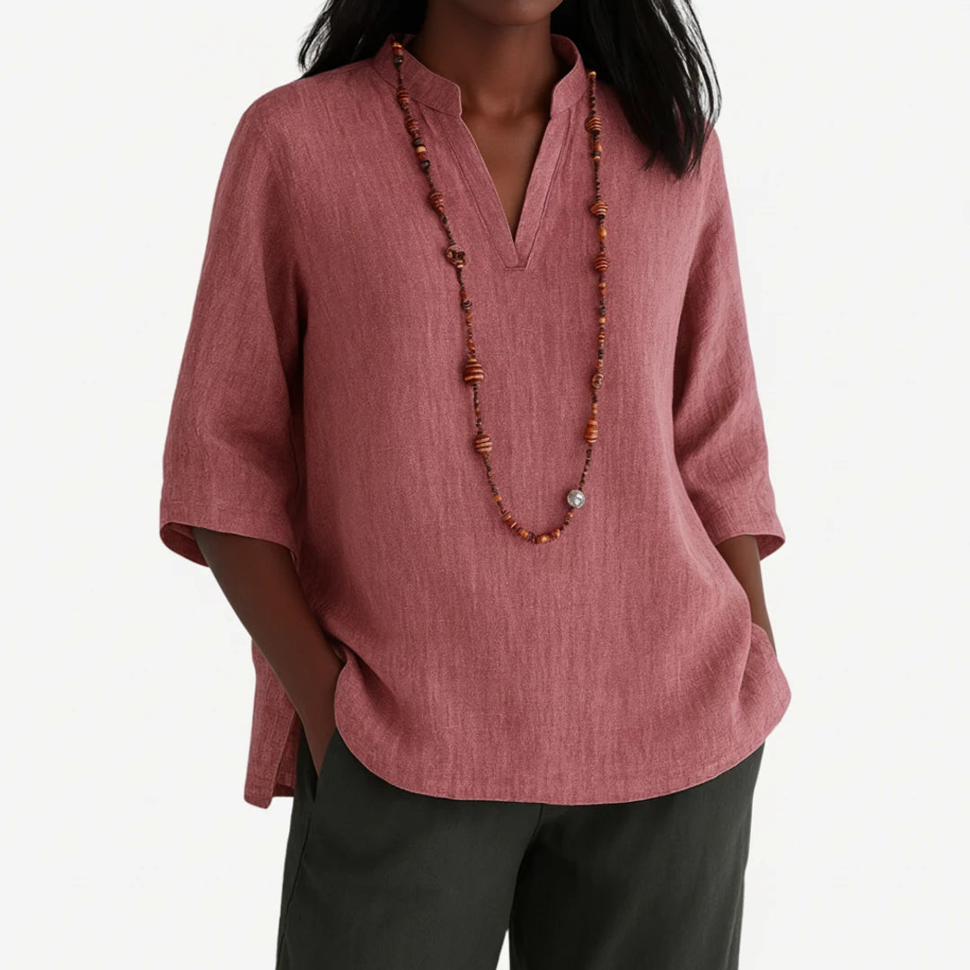 Women's Relaxed-Fit Tunic Blouse