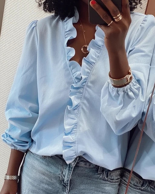 Women's Elegant Chic Ruffle Blouse
