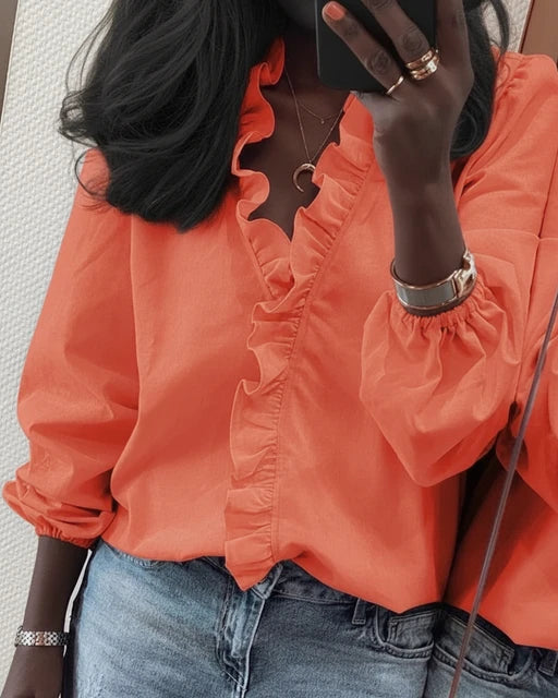 Women's Elegant Chic Ruffle Blouse