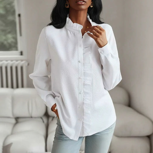 Women's Ruffle Front Blouse
