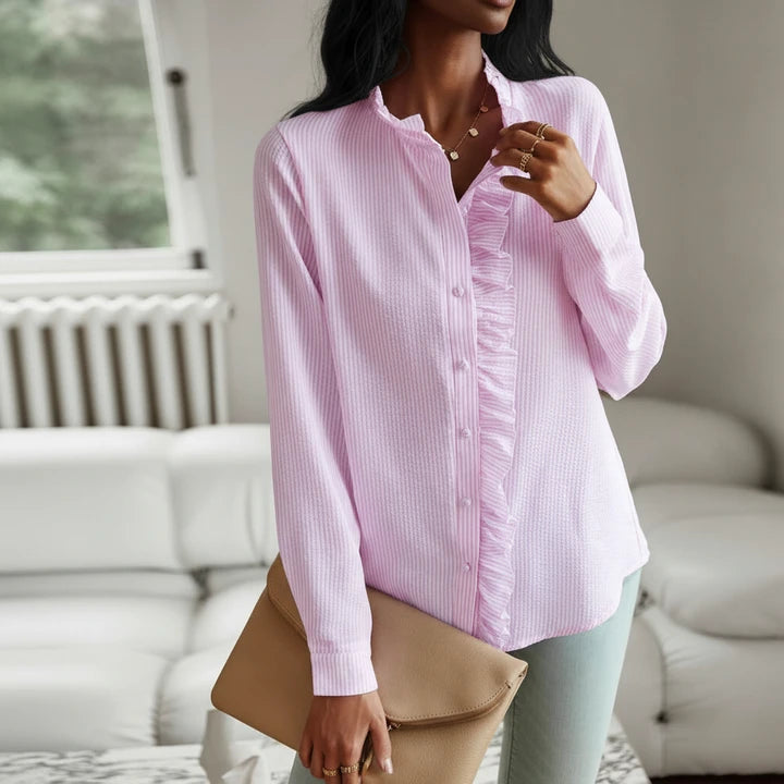 Women's Ruffle Front Blouse