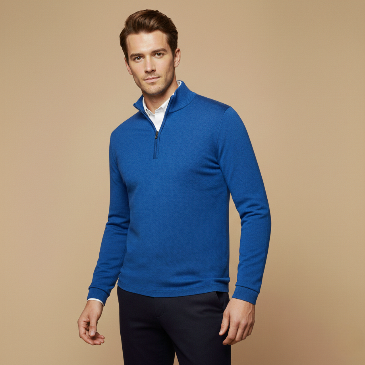 Image of Aaron | Men's Quarter-Zip Pullover Sweater