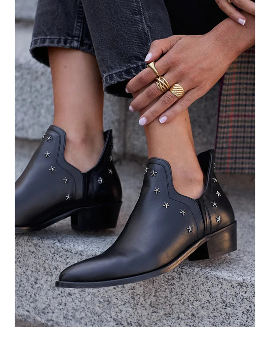 Image of Alana | Women's Pointed Toe Studded Ankle Boots