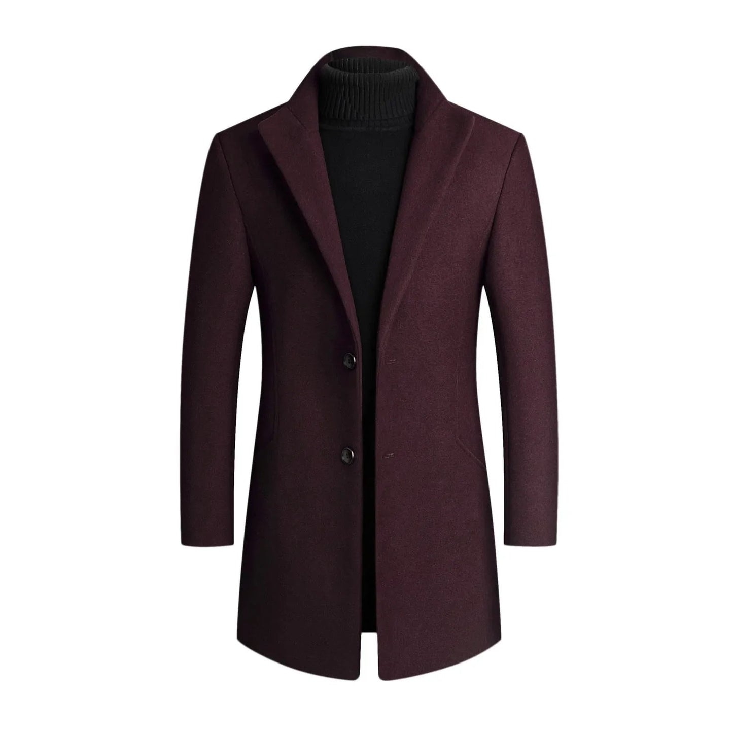 Image of Alfred | Men's Slim-Fit Mid-Length Overcoat