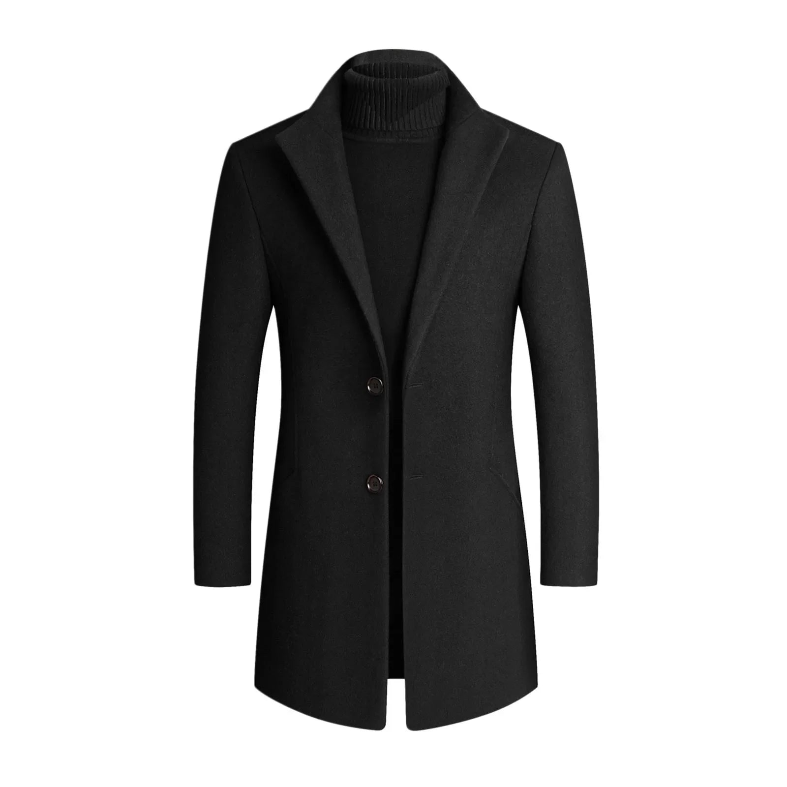 Image of Alfred | Men's Slim-Fit Mid-Length Overcoat