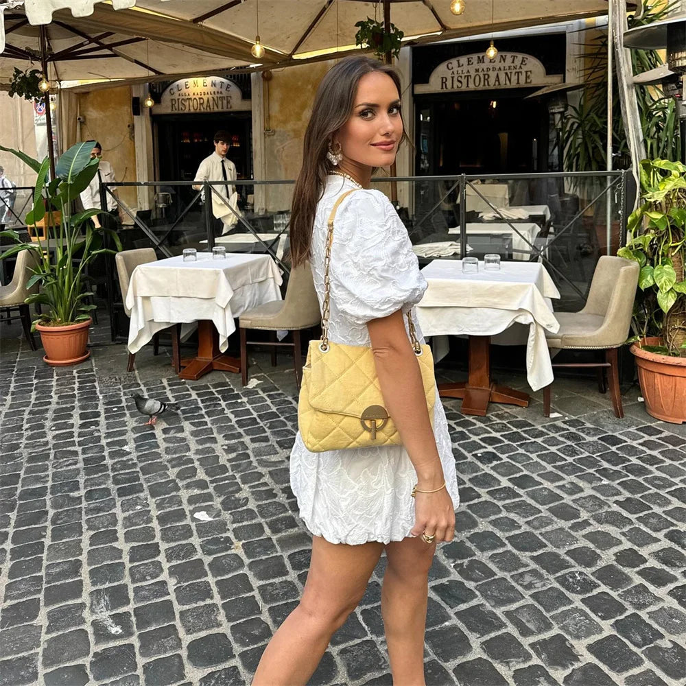 Image of Alyssa | Women's V-Neck A-Line Mini Dress