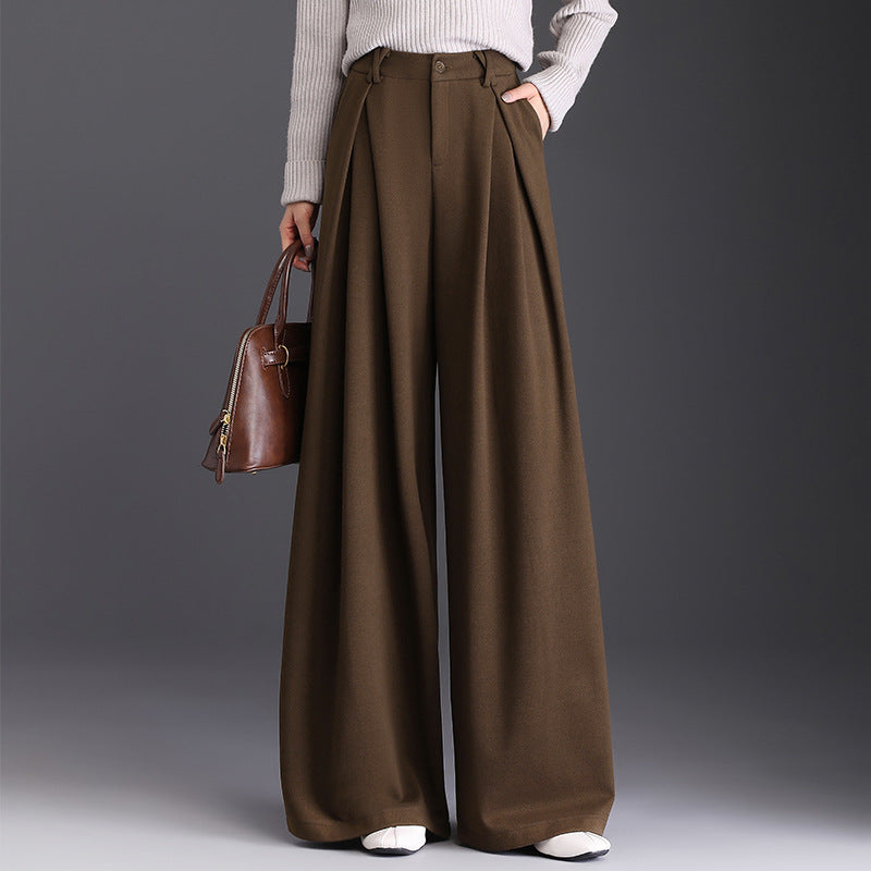 Image of Amanda | Women's High-Waisted Pleated Wide Leg Pants