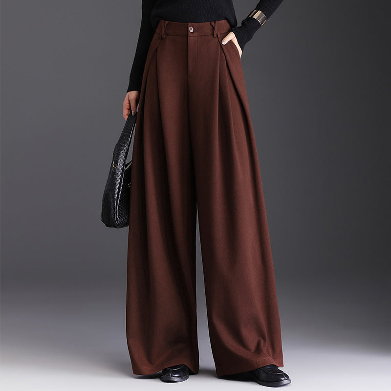 Image of Amanda | Women's High-Waisted Pleated Wide Leg Pants