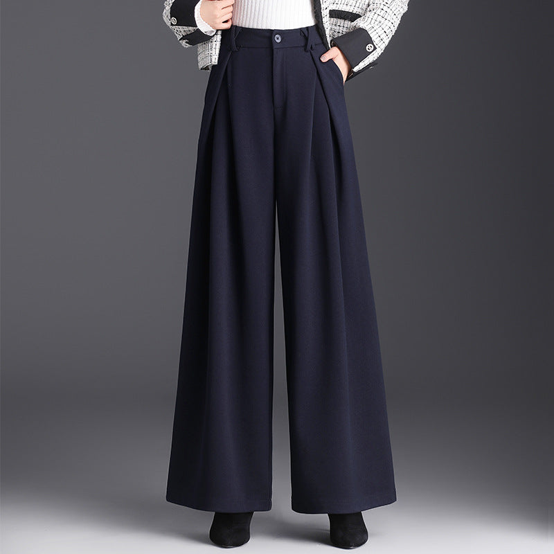Image of Amanda | Women's High-Waisted Pleated Wide Leg Pants