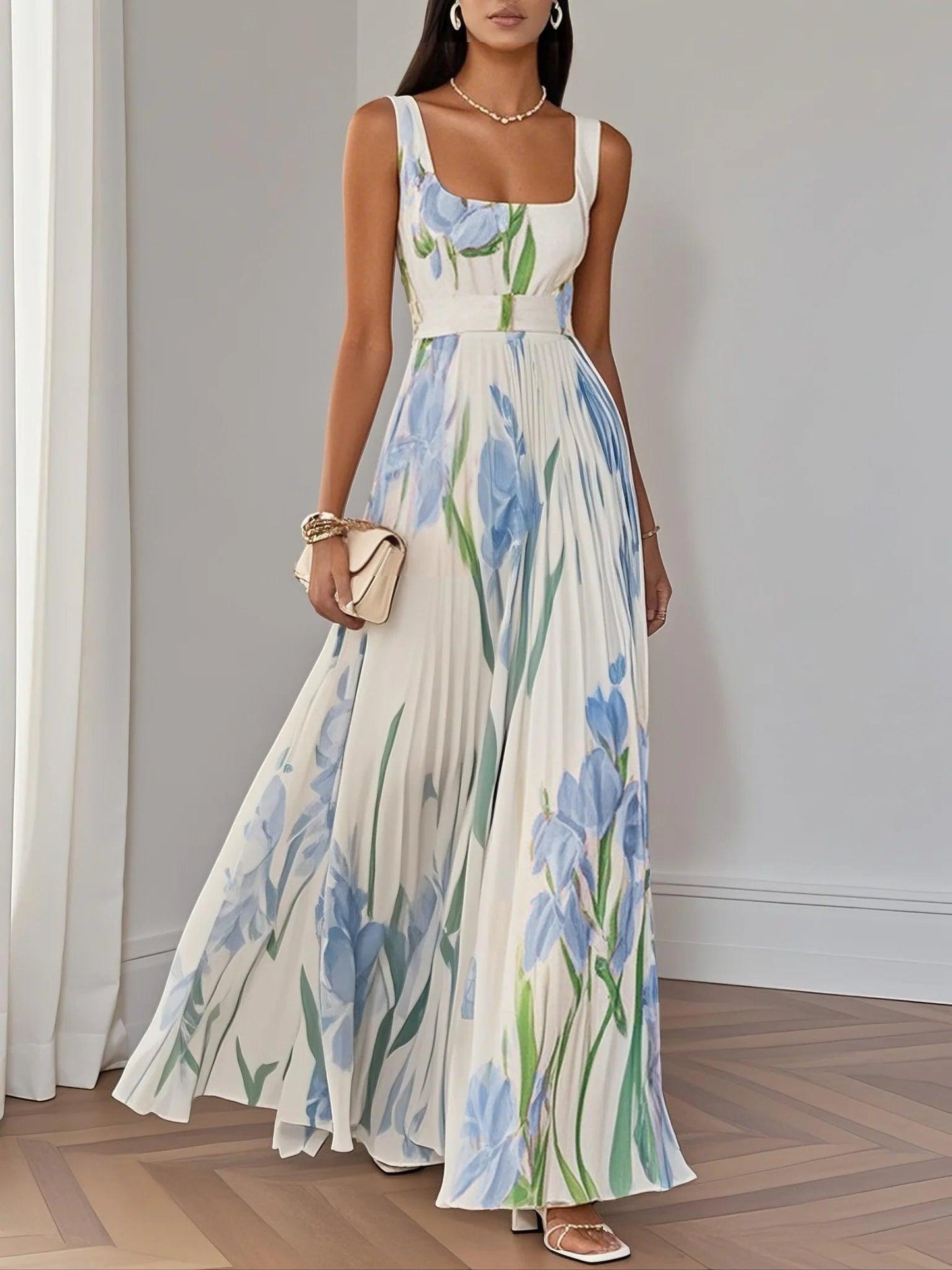 Image of Anna | Women's Sleeveless A-Line Maxi Dress