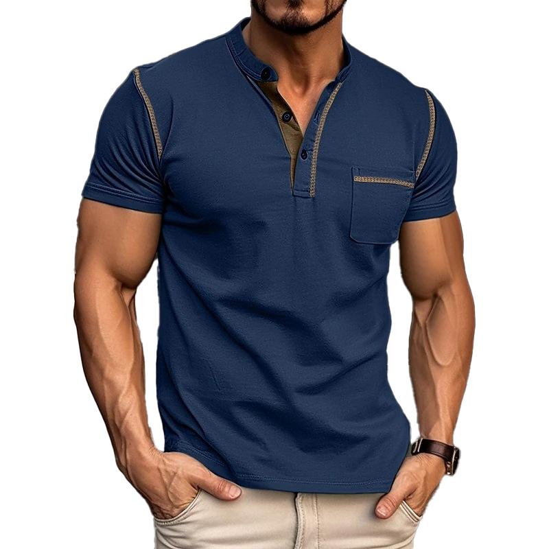 Image of Arlo | Men's Button-Down Henley T-Shirt